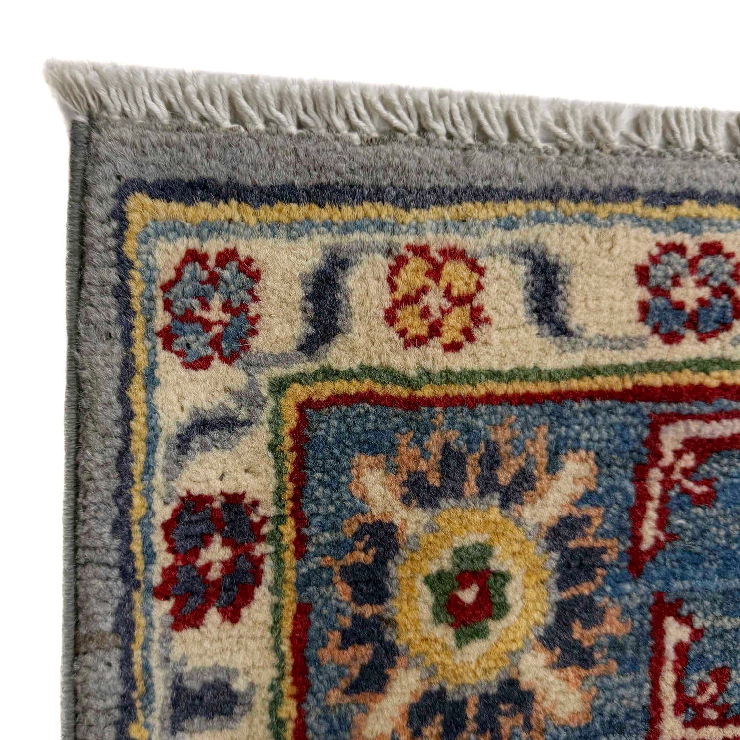 Kazak Rug Handmade Gray Medallion 3x5 ft