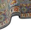 Kazak Rug Handmade Gray Medallion 3x5 ft