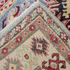 Kazak Rug Handmade Blue Medallion 3x5 ft
