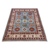 Kazak Rug Handmade Blue Medallion 3x5 ft