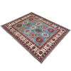 Kazak Rug Handmade Blue Medallion 3x5 ft