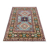 Kazak Rug Handmade Gray Medallion 3x5 ft