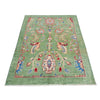 Sultani Area Rug Handmade Green Floral 3x5 ft