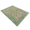Sultani Area Rug Handmade Green Floral 3x5 ft