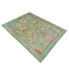 Sultani Area Rug Handmade Green Floral 3x5 ft