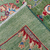 Sultani Area Rug Handmade Green Floral 3x5 ft