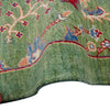 Sultani Area Rug Handmade Green Floral 3x5 ft