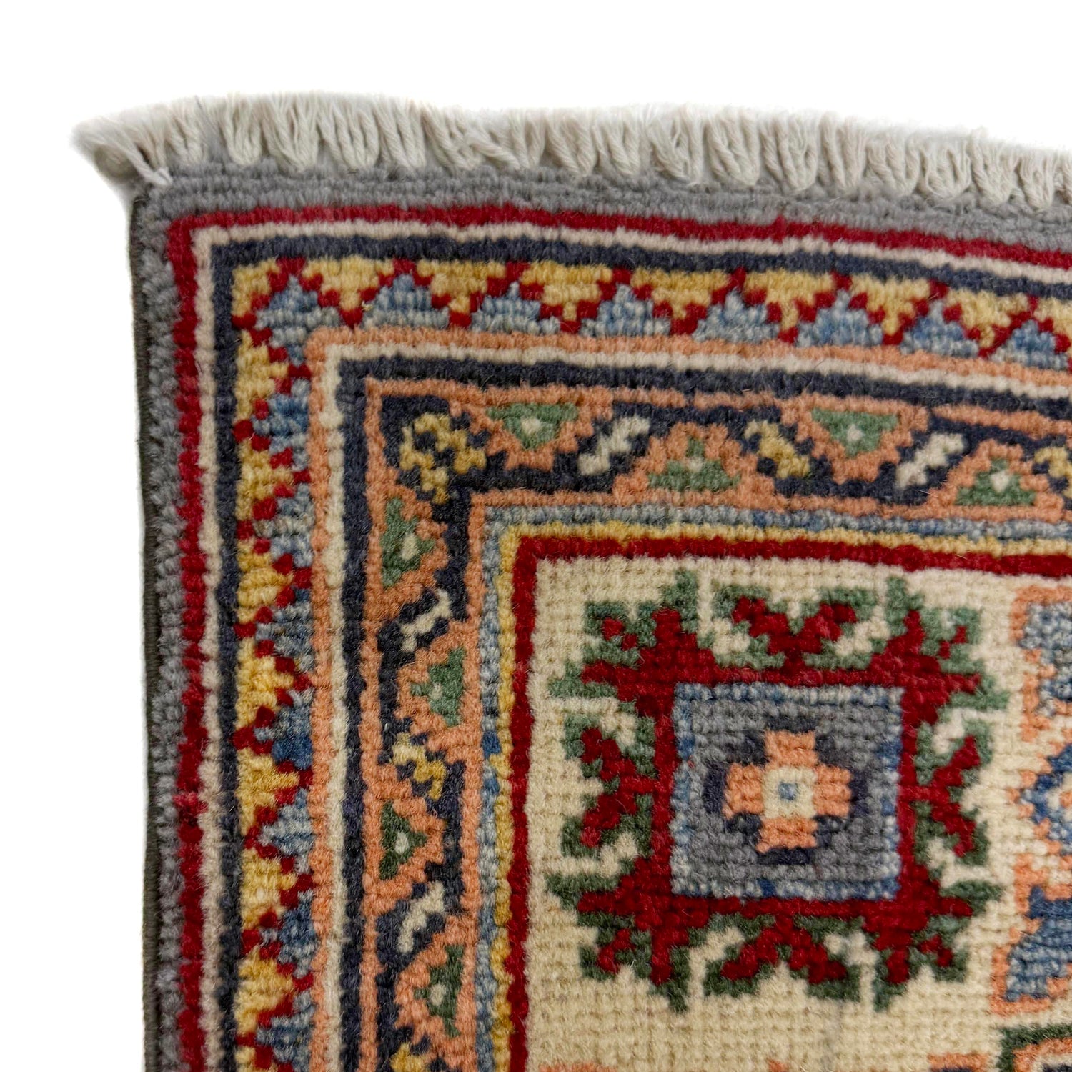 Kazak Rug Handmade Blue Medallion 3x5 ft