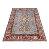 Kazak Rug Handmade Blue Medallion 3x5 ft