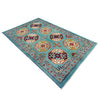 Waziri Area Rug Handmade Blue Medallion 3x5 ft