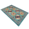 Waziri Area Rug Handmade Blue Medallion 3x5 ft
