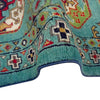 Waziri Area Rug Handmade Blue Medallion 3x5 ft