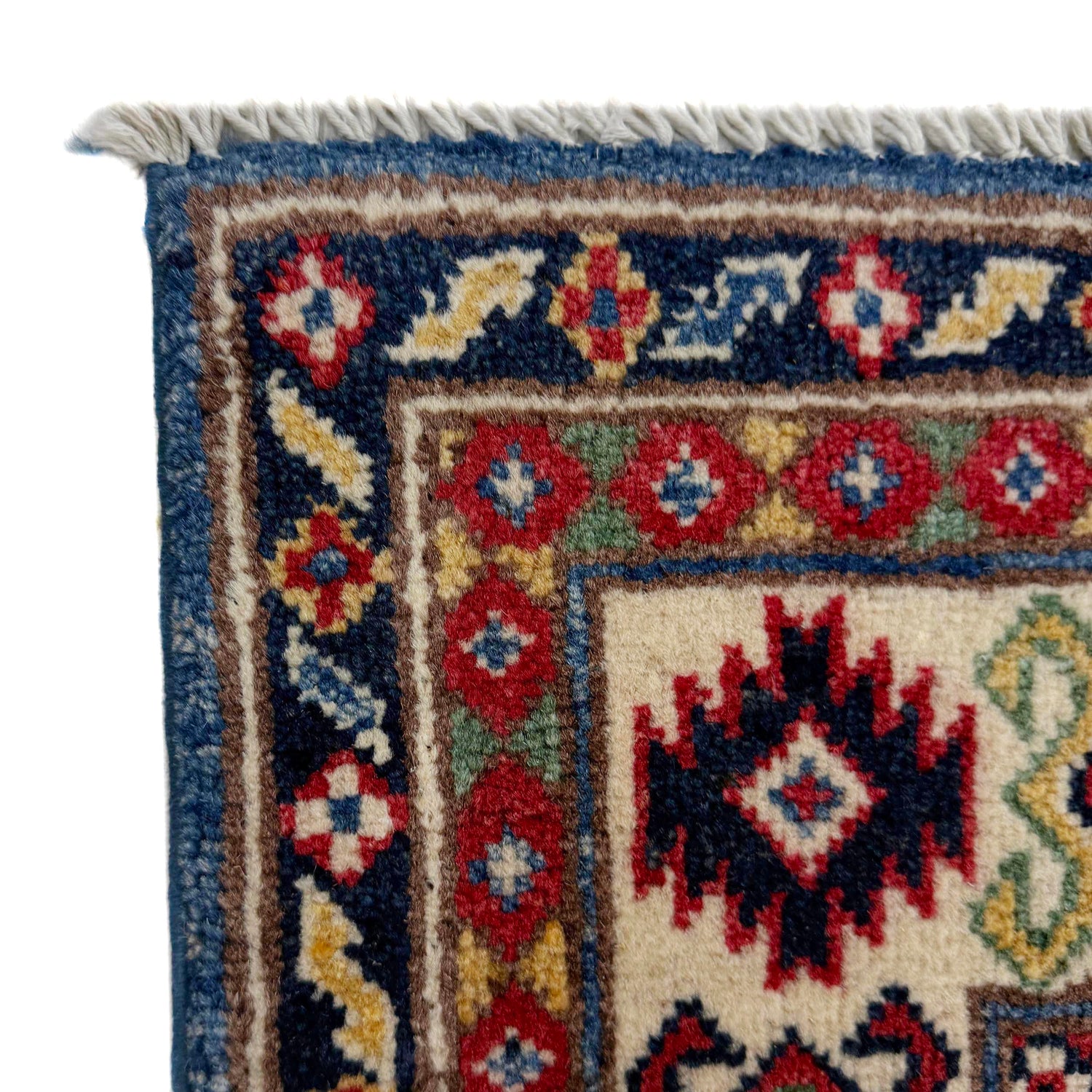 Kazak Rug Handmade Blue Medallion 3x5 ft