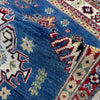 Kazak Rug Handmade Blue Medallion 3x5 ft