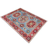 Kazak Rug Handmade Blue Medallion 3x5 ft