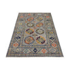 Waziri Area Rug Handmade Gray Medallion 3x5 ft