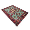 Kazak Rug Handmade Blue Medallion 3x5 ft