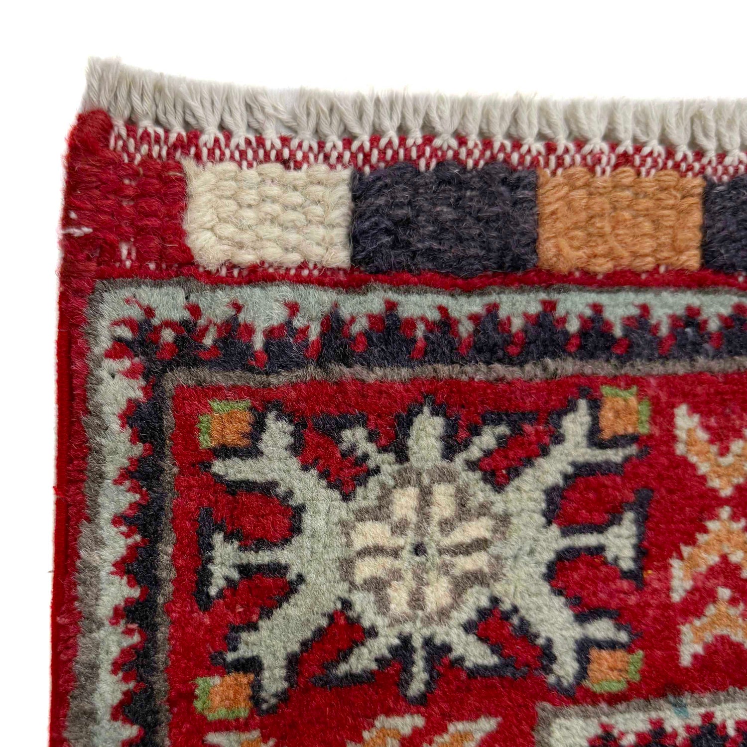Kazak Rug Handmade Blue Medallion 3x5 ft