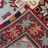 Kazak Rug Handmade Blue Medallion 3x5 ft