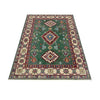 Kazak Rug Handmade Green Medallion 3x5 ft