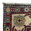 Kazak Rug Handmade Green Medallion 3x5 ft