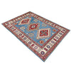 Kazak Rug Handmade Blue Medallion 3x5 ft