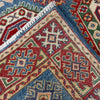 Kazak Rug Handmade Blue Medallion 3x5 ft