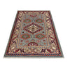 Kazak Rug Handmade Gray Medallion 2x4 ft