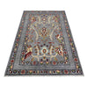 Sultani Area Rug Handmade Gray Floral 4x6 ft