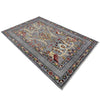 Sultani Area Rug Handmade Gray Floral 4x6 ft