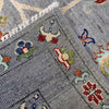 Sultani Area Rug Handmade Gray Floral 4x6 ft