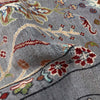 Sultani Area Rug Handmade Gray Floral 4x6 ft