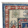 Kazak Rug Handmade Blue Medallion 4x6 ft