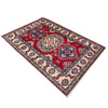 Kazak Rug Handmade Red Medallion 2x4 ft