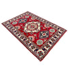 Kazak Rug Handmade Red Medallion 2x4 ft