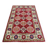 Kazak Rug Handmade Red Medallion 2x4 ft