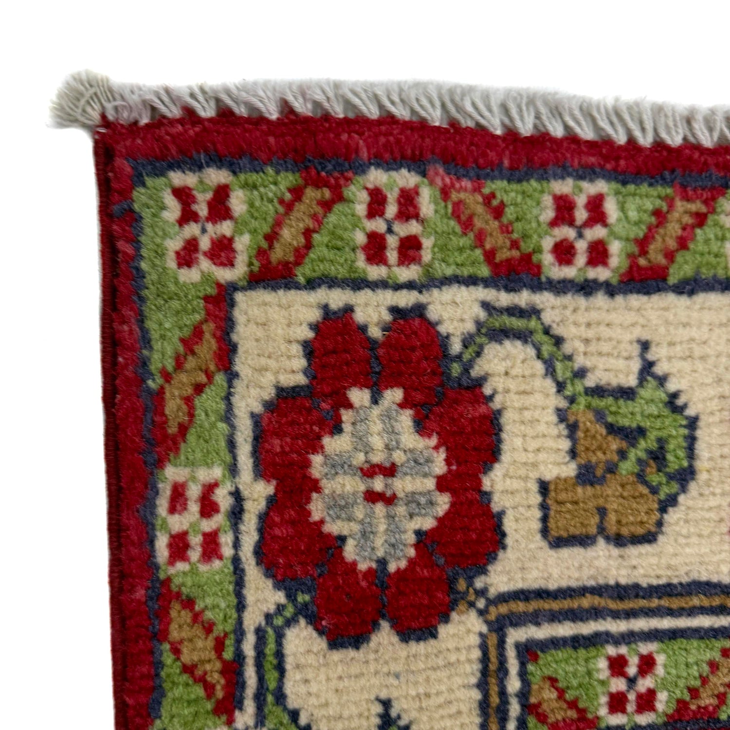Kazak Rug Handmade Red Medallion 2x4 ft