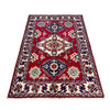 Kazak Rug Handmade Red Medallion 2x4 ft