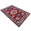 Kazak Rug Handmade Red Medallion 2x4 ft