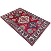 Kazak Rug Handmade Red Medallion 2x4 ft