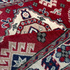 Kazak Rug Handmade Red Medallion 2x4 ft