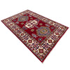 Kazak Rug Handmade Red Medallion 2x4 ft