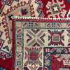 Kazak Rug Handmade Red Medallion 2x4 ft