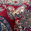 Kazak Rug Handmade Red Medallion 2x4 ft