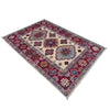 Kazak Rug Handmade Beige Medallion 2x4 ft