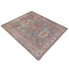 Kazak Rug Handmade Gray Medallion 6x9 ft
