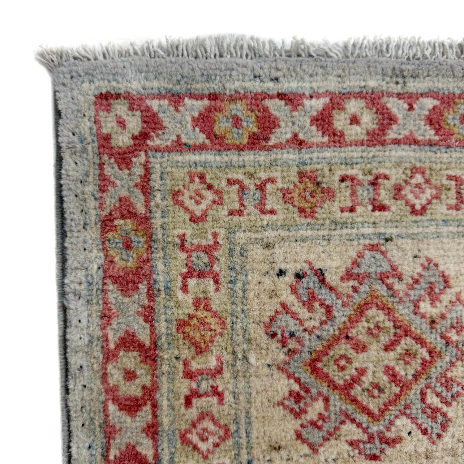 Kazak Rug Handmade Gray Medallion 6x9 ft