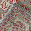 Kazak Rug Handmade Gray Medallion 6x9 ft