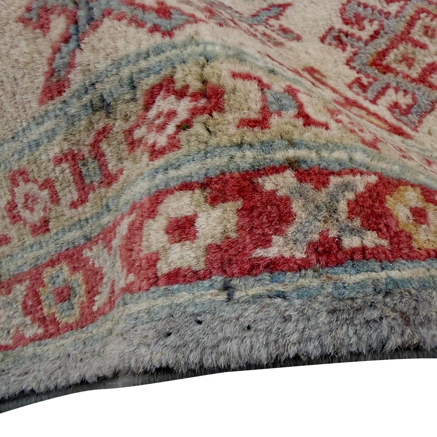 Kazak Rug Handmade Gray Medallion 6x9 ft