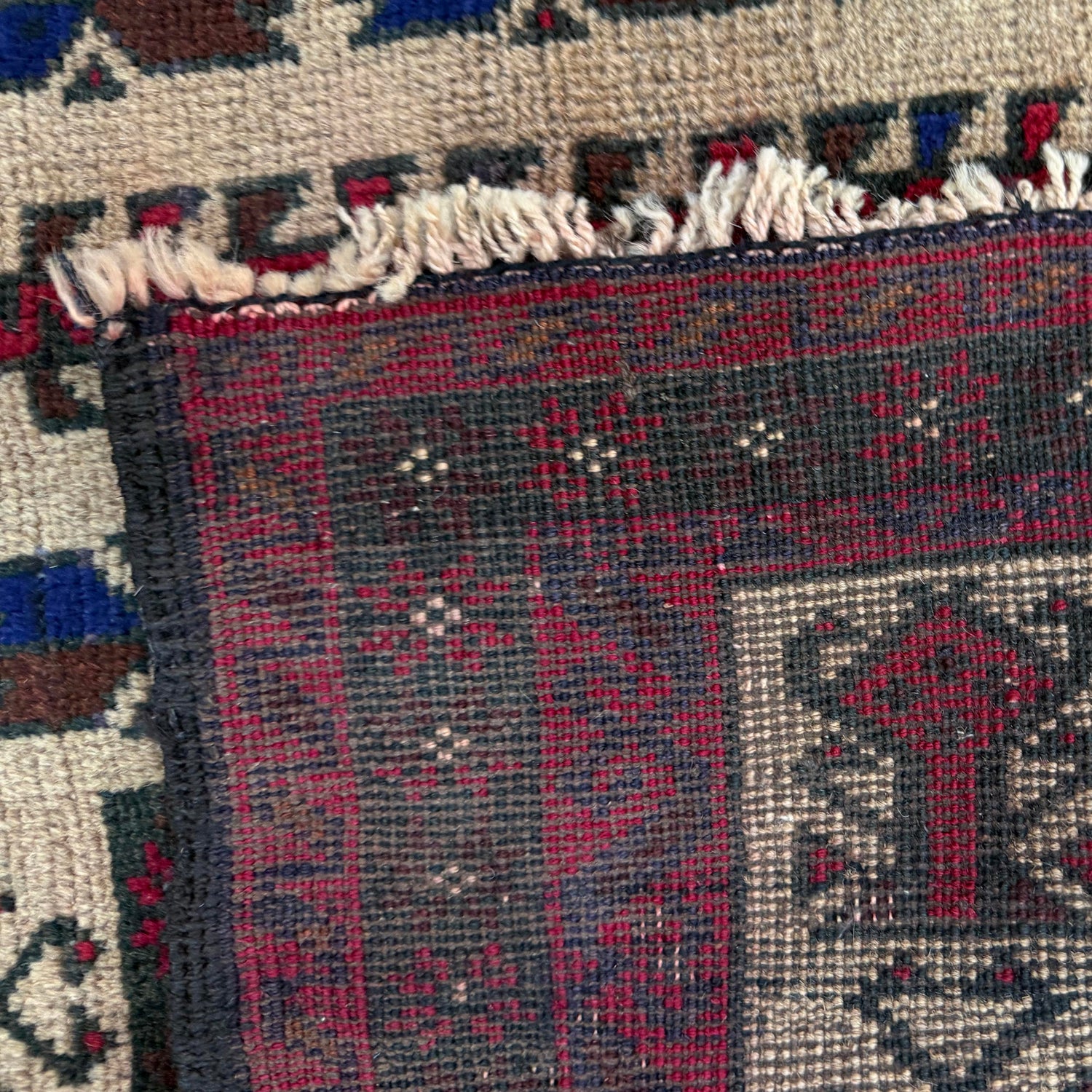 Baluchi Rug Handmade Multi Prayer Design 3x5 ft